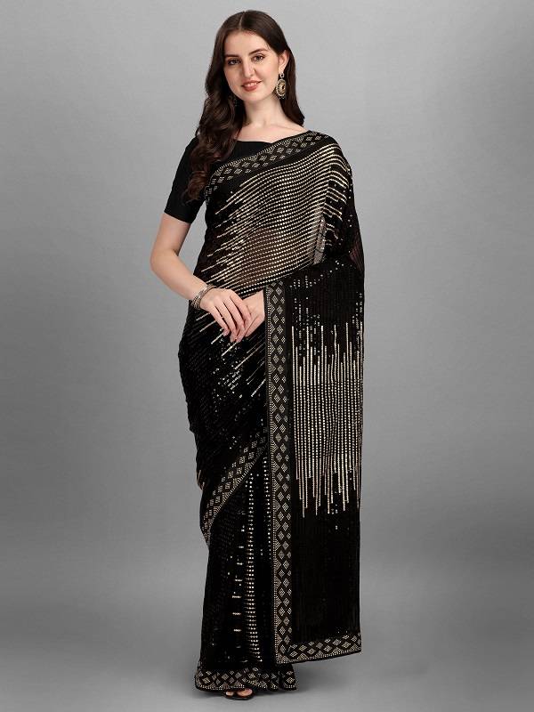 Pyramid 01 Trending Stylish Fancy Wear Georgette Saree Collection